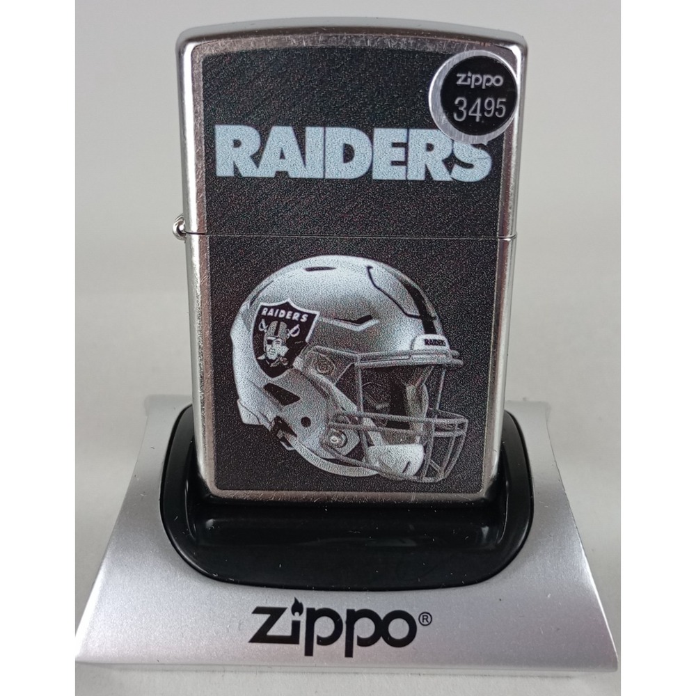 Brand New in Box Genuine Zippo NFL Lighter Las Vegas Raiders Football Helmet